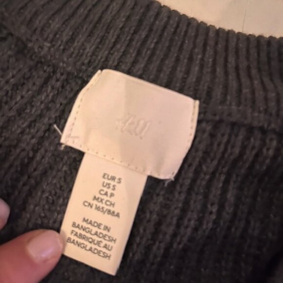 H&M Dark gray Pocket detail cardigan (Small) - Picture 2 of 3